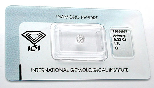 Foto 1 - Diamant IGI 0,32ct Lupenrein Top Wesselton VG VG, D5567