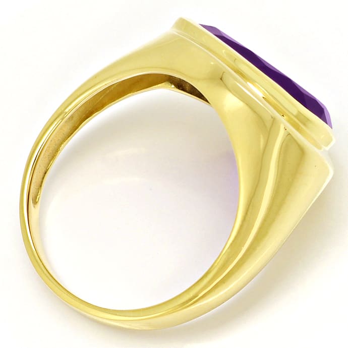 Foto 3 - Design-Ring mit 3,70ct Amethyst Tropfen in 14K Gelbgold, R8970