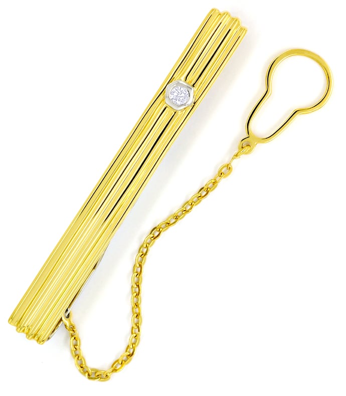 Foto 2 - Krawattenhalter mit lupenreinem Brillant in 750er Gold, S2133