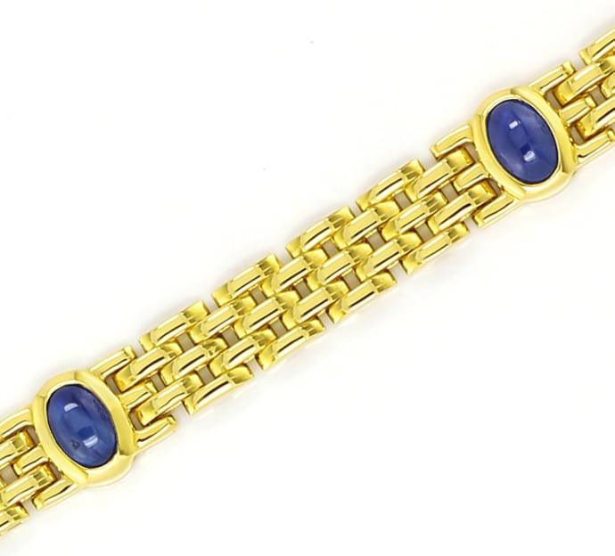 Foto 2 - Entzückendes Goldarmband mit Spitzen Saphiren, S5628