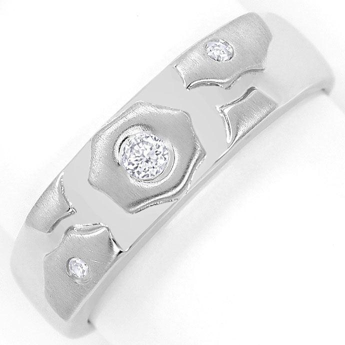 Foto 2 - Design-Diamantring Bandring mit Diamanten 18K Weißgold, S9493